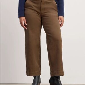 Everlane - THE UTILITY WIDE-LEG PANT in Cocoa - Size 8